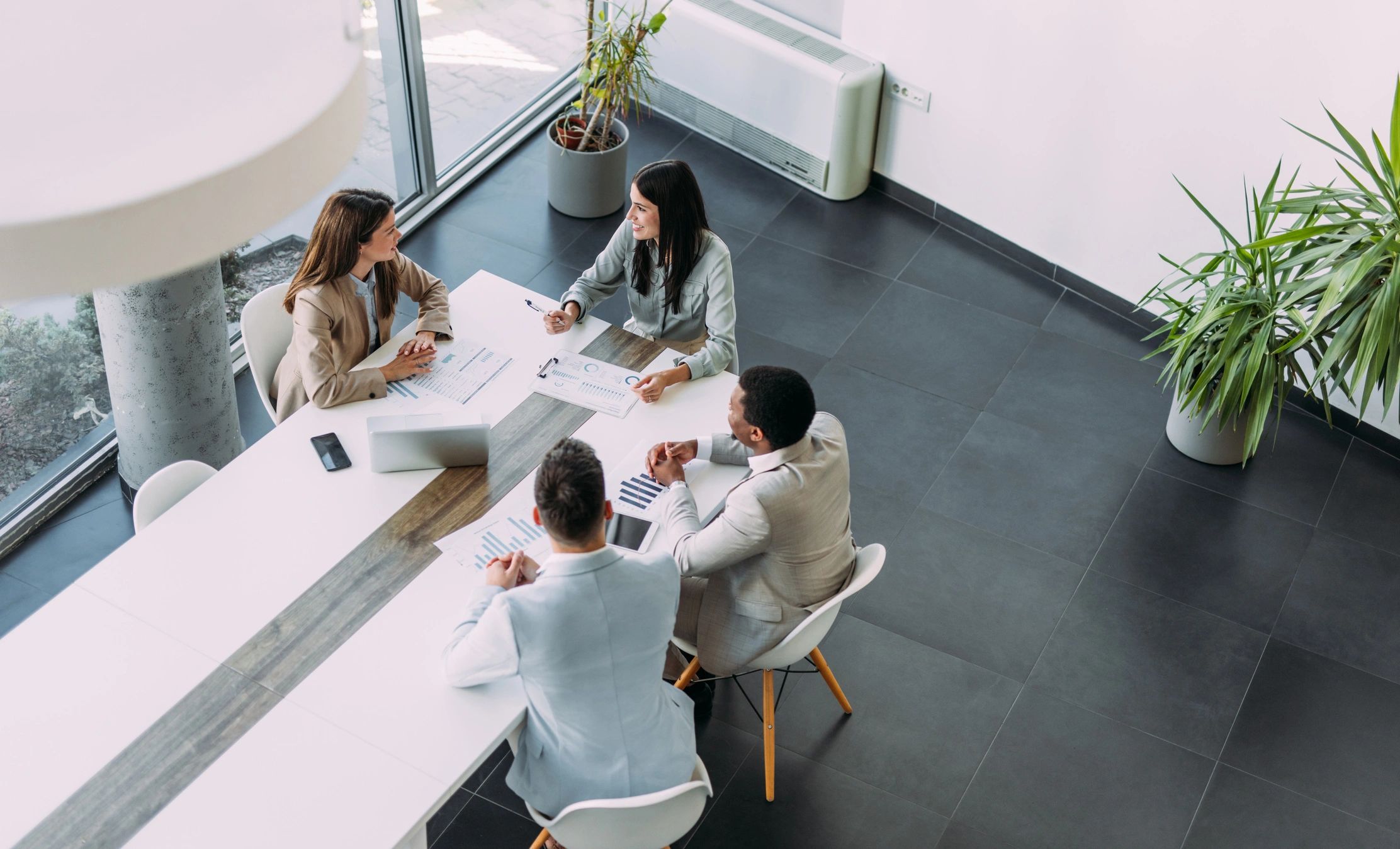 Business owners collaborating in a strategy meeting